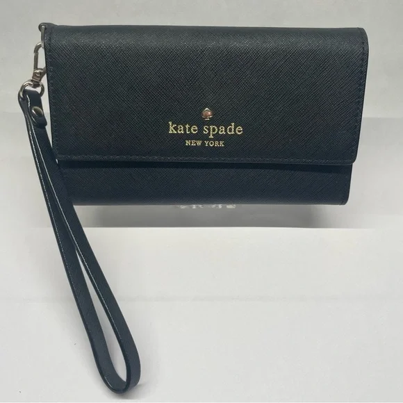 Kate Spade New York Cedar Street Leather Tri-Fold Wallet Wristlet – Phone Case - Picture 14 of 14